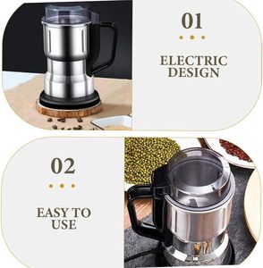 เครื่องบดกาแฟไฟฟ้าสแตนเลส 4 ใบมีด สำหรับบดเครื่องเทศและเครื่องปรุงรส ขายดี - Product Image 2