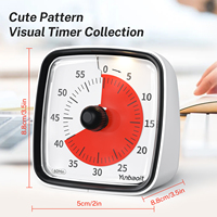 Minuteur visuel silencieux Yunbaoit pour TDAH, outil de gestion du temps, compte à rebours portable pour enfants et adultes
