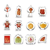 Ensemble de 12 emporte-pièces pour le Nouvel An chinois, en acier inoxydable 430, moule à gâteau en fondant, outils de découpe de biscuits, fournitures de pâtisserie DIY