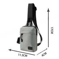 Sac de Poitrine Minimaliste Personnalisé en PU, Qualité Durable, Imperméable, Fermeture Éclair, Sac à Bandoulière pour Homme, Sac Banane de Voyage