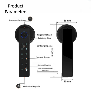 Nhà Máy Bán Buôn Điện Tử Phía Trước Cửa Khóa Tuya Bluetooth Wifi Sinh Trắc Học Mã Vân Tay Ứng Dụng Kỹ Thuật Số Thông Minh Khóa Cho Cửa Ra Vào - Product Image 6