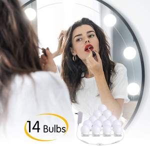 Maquillage Miroirs Cosmétiques 3 Couleurs Miroir Ampoule Led Vanity Lights 2 6 10 14 Ampoules <span class=keywords><strong>Kit</strong></span> pour Coiffeuse - Product Image 3