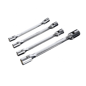 Clé à douille double extrémité en L de 8-23 mm, type tuyau, en acier au carbone, conception à trou traversant, pour trous profonds et retrait de boulons longs - Product Image 5