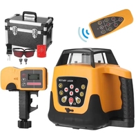 Niveau laser rotatif industriel automatique de construction à ligne rouge, auto-nivelant, portée 500m, faisceau rouge, en alliage d'aluminium en option
