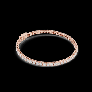 Bracelet tennis en diamant de laboratoire classique en or 14K 18K, bijoux élégants et luxueux pour femmes, style quotidien - Product Image 5