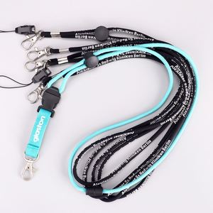 Lanière tissée double face en polyester blanc tendance, corde circulaire en nylon, prix bas, vente en gros, personnalisation de la conception gratuite - Product Image 1