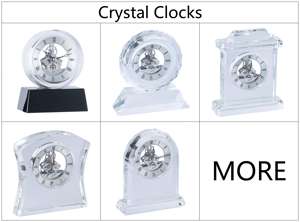 Horloge <span class=keywords><strong>de</strong></span> bureau en cristal transparent <span class=keywords><strong>de</strong></span> luxe, <span class=keywords><strong>de</strong></span> qualité supérieure, alimentée par pile, en quartz, personnalisable pour cadeau, vente en gros, directement <span class=keywords><strong>de</strong></span> l'usine - Product Image 3