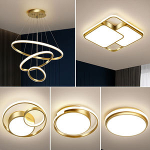 Ballsaal Ring Kronleuchter Glitter Copper Art Puzzle Blast Pendel leuchten Nordic Hall Dekorative Decken leuchte - Product Image 2