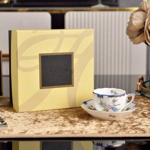 Ensemble de tasse et soucoupe en porcelaine fine de luxe européenne avec boîte cadeau, écologique - Product Image 6