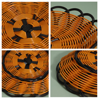 Nouveau panier en rotin plastique creux, petit, pour fruits, vente en gros, prix bas, panier de rangement pour salon, panier à fruits et collations pour la maison