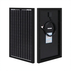 Factory Sale Reinforced Full Black 30W 18V Monocrystalline Cells Glass 12V <b>10W</b> 20W 40W 50W PV Solar Panel for Monitor Lights - Product Image 1