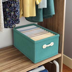 Có thể gập lại và <span class=keywords><strong>Stackable</strong></span> thân thiện với môi vải lưu trữ Hộp nhà tổ chức quần áo tủ quần áo ngăn kéo quần áo lưu trữ tổ chức - Product Image 2