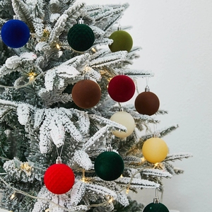 Ensemble de 16 boules de Noë<span class=keywords><strong>l</strong></span> floquées en mousse de 6 cm pour décorations suspendues <span class=keywords><strong>à</strong></span> <span class=keywords><strong>l</strong></span>'<span class=keywords><strong>arbre</strong></span>, fournitures de fête, enterrement de vie de jeune fille, <span class=keywords><strong>mariage</strong></span> - Product Image 2
