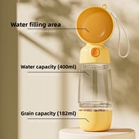 Gobelet et distributeur d'eau et de nourriture pour chien en polypropylène portable deux-en-un pour animaux de compagnie, produits pour animaux, double usage, pour les voyages