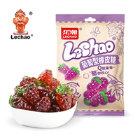 Bonbons en gros Lechao, marque privée, sachet de 118g, bonbons gélifiés halal en forme de diamant, saveurs de fruits variées 3D, type cupcake, à mâcher