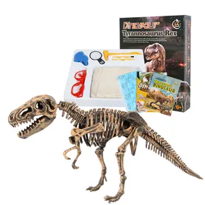 Juguete de excavación para niños, Kit de excavación de arqueología, 9 diferentes dinosaurios, esqueleto, juguete educativo