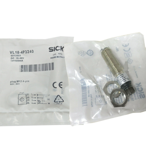 โฟโตอิเล็กทริคเซนเซอร์ SICK VL18-4P3240 - ระยะตรวจจับ 3.7 ม. / เอาต์พุต PNP - IP67 วัสดุทองเหลือง สำหรับการตรวจสอบบรรจุภัณฑ์อัตโนมัติ - Product Image 1