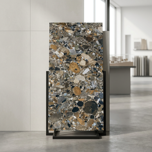 Crystal Stone Brown Digital Porcelain Tiles 24x48 Inch Matt Gloss Surface for Contemporary Interiors - Product Image 4