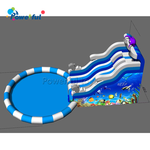 Trượt Nước Thổi Phồng Cấp Thương Mại Với Bể Bơi Sân Sau Cầu Trượt Nước Bơm Hơi - Product Image 2