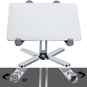 Support pour ordinateur portable en alliage d'aluminium pliable, réglable en hauteur et rotatif à 360°, très vendu - Product Image 2