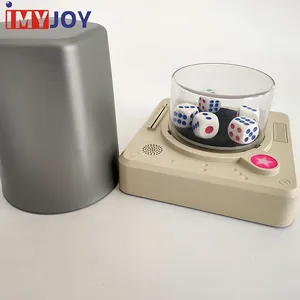 2019 automatic luck games plastic dice roller cup dice shaker cup with 5 pcs dices