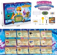 Boîtes mystères de gemmes à déterrer, packs de cristaux, jouet d'archéologie artisanal pour enfants, pour la recherche de minerais d'or et de pierres précieuses