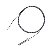 Capteur de température NTC PT100 en acier inoxydable de qualité industrielle, fileté M6*1, avec câble tressé et construction sans soudure