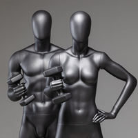 Mannequin athlétique corps entier pour l'affichage de vêtements de sport, mannequin sportif musculaire en fibre de verre dynamique