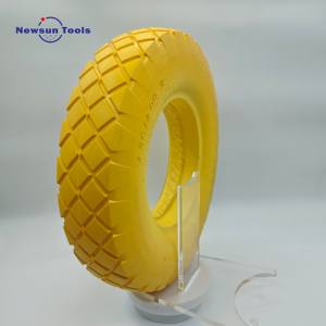 Roue de chariot à roulettes en <span class=keywords><strong>mousse</strong></span> de polyuréthane PU <span class=keywords><strong>anti</strong></span>-crevaison de haute qualité d'usine, 16 pouces, 4,00-8 pouces, <span class=keywords><strong>pour</strong></span> tondeuse à gazon - Product Image 4