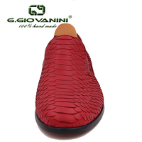 Chaussures de ville pour hommes en cuir de serpent rouge découpé à la main, de qualité supérieure, personnalisables OEM/ODM avec logo, style luxe et formel