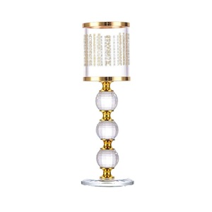 Candelero de cristal grabado con sutra para ofrenda a Buda, uso religioso en el hogar, cristal artificial amarillo 0602 - Product Image 5