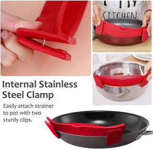 Nuevos Productos: Colador de Silicona con Clip Adhesivo Ajustable para Olla, Accesorio de Cocina Snap N Strain para Colar y Escurrir Pasta - Product Image 5