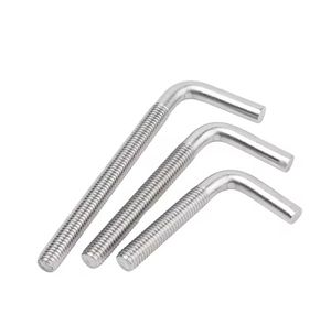 M12 M14 Acero inoxidable súper dúplex SS 2205 2507 A286 904L 1,4410 L & J tipo gancho base perno de anclaje con tuerca hexagonal DIN529 - Product Image 3