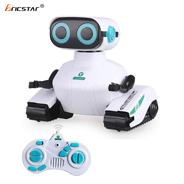 Bricstar 참신 음악 2.4G 지능형 원격 제어 춤 스마트 로봇, led 눈 rc 걷는 로봇