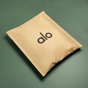 Custom Logo Recyclebare Biologisch Afbreekbare Composteerbare Kraftpapier Mailer Verzending Enveloppen Gewatteerde Honingraat Bubble Postzakken