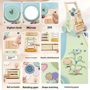 Bambino camminatore in legno apprendimento Push and Pull <span class=keywords><strong>passeggini</strong></span> deambulatore <span class=keywords><strong>giocattolo</strong></span> educativo apprendimento - Product Image 3
