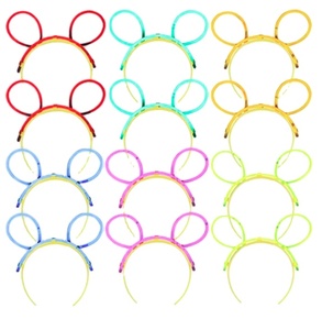Serre-tête lumineux personnalisé en forme d'oreilles de lapin, jetable, très populaire, pour la décoration de fêtes d'enfants, portable - Product Image 2