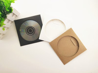 100 Pack Kertas Karton 250gsm Kertas Kraft Kantong Penyimpanan Kartu Foto Berlubang Kotak Penyimpanan CD Kertas Kotak Sampul Foto DVD