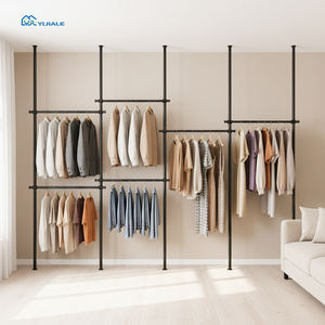 YIJIALE Ensemble de penderies métalliques pour vêtements, design compact, pour chambre à coucher - Product Image 1