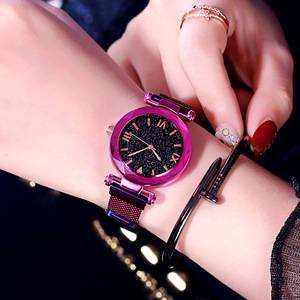 Reloj de Cuarzo Grande <span class=keywords><strong>para</strong></span> Mujer con Cronógrafo, Patrón de Estrellas, Correa de Acero Inoxidable, Movimiento <span class=keywords><strong>Seiko</strong></span>, Cristal y Correa Magnética Flexible - Product Image 6