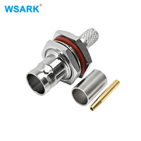 Connecteur coaxial RF BNC femelle 75 ohms à montage sur panneau, type à sertir, compatible avec câble RG59