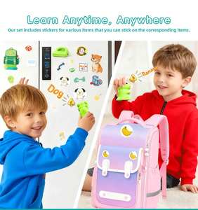 Stylo parlant dinosaure avec cartes phonétiques, jouets Montessori <span class=keywords><strong>ABC</strong></span> 123 Ensemble d'apprentissage pour enfants 36M+ - Product Image 4