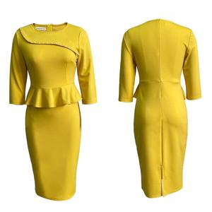 Vestido <span class=keywords><strong>de</strong></span> Verano <span class=keywords><strong>2022</strong></span> con Diseño Moderno, Vestido Tipo Lápiz con Cuentas, Color Sólido, Vestidos <span class=keywords><strong>de</strong></span> Trabajo Ajustados, Vestidos Casuales Elegantes para Mujer <span class=keywords><strong>de</strong></span> Talla Grande - Product Image 6