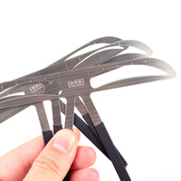 Règle à sourcils en acier inoxydable de haute qualité avec logo personnalisé, plusieurs styles, diviseur doré pour maquillage permanent