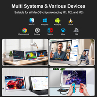 Écran d'extension portable de haute qualité pour ordinateur portable 14 pouces, moniteur 16:10 avec double écran LCD IPS pour Windows et MacBook