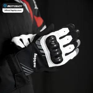 Motoboy-Guantes de fibra de carbono anticaída para hombre y <span class=keywords><strong>mujer</strong></span>, transpirables, al aire libre para carreras, secado rápido - Product Image 1