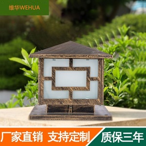 Lámparas de Columna para Exteriores, Cuadradas, de Bronce, LED E27, Montaje Empotrado, Iluminación para Jardín y Villa - Product Image 2