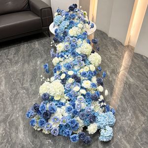 Composizione Floreale Artificiale con Cascata <span class=keywords><strong>di</strong></span> Rose e Ortensie per Decorazioni da Tavolo per Matrimoni e Feste <span class=keywords><strong>di</strong></span> Compleanno - Product Image 1