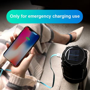 Đèn pin LED siêu sáng cầm tay, dung lượng lớn, tích điện bằng tay quay và năng lượng mặt trời, đèn lồng cắm trại, đèn treo khẩn cấp - Product Image 3