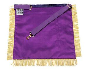 Masonic Freemason Regalia Set High Quality Master Mason <b>Apron</b> Collar & Cuffs Pair Gold Embroidered Masonic Regalia <b>Apron</b> Set - Product Image 5